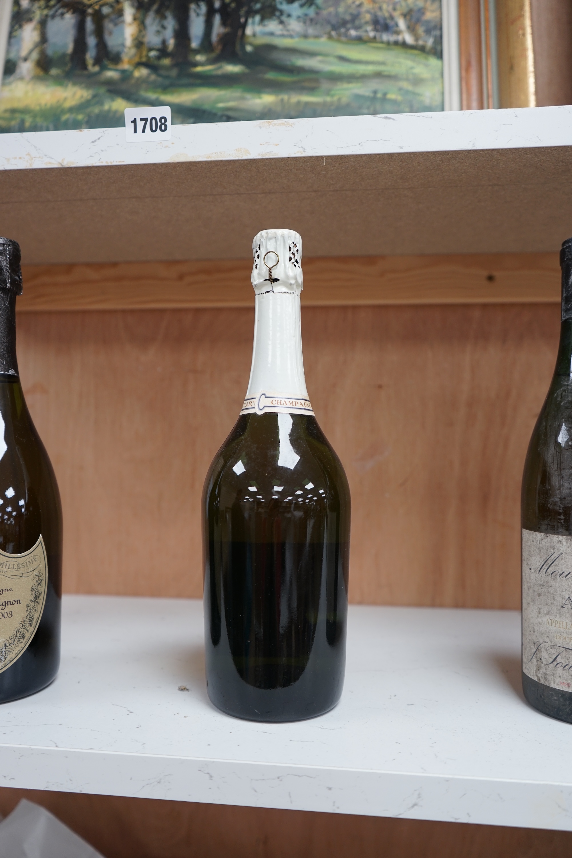 A 1966 Billecart-Salmon bottle of champagne. Condition - good.